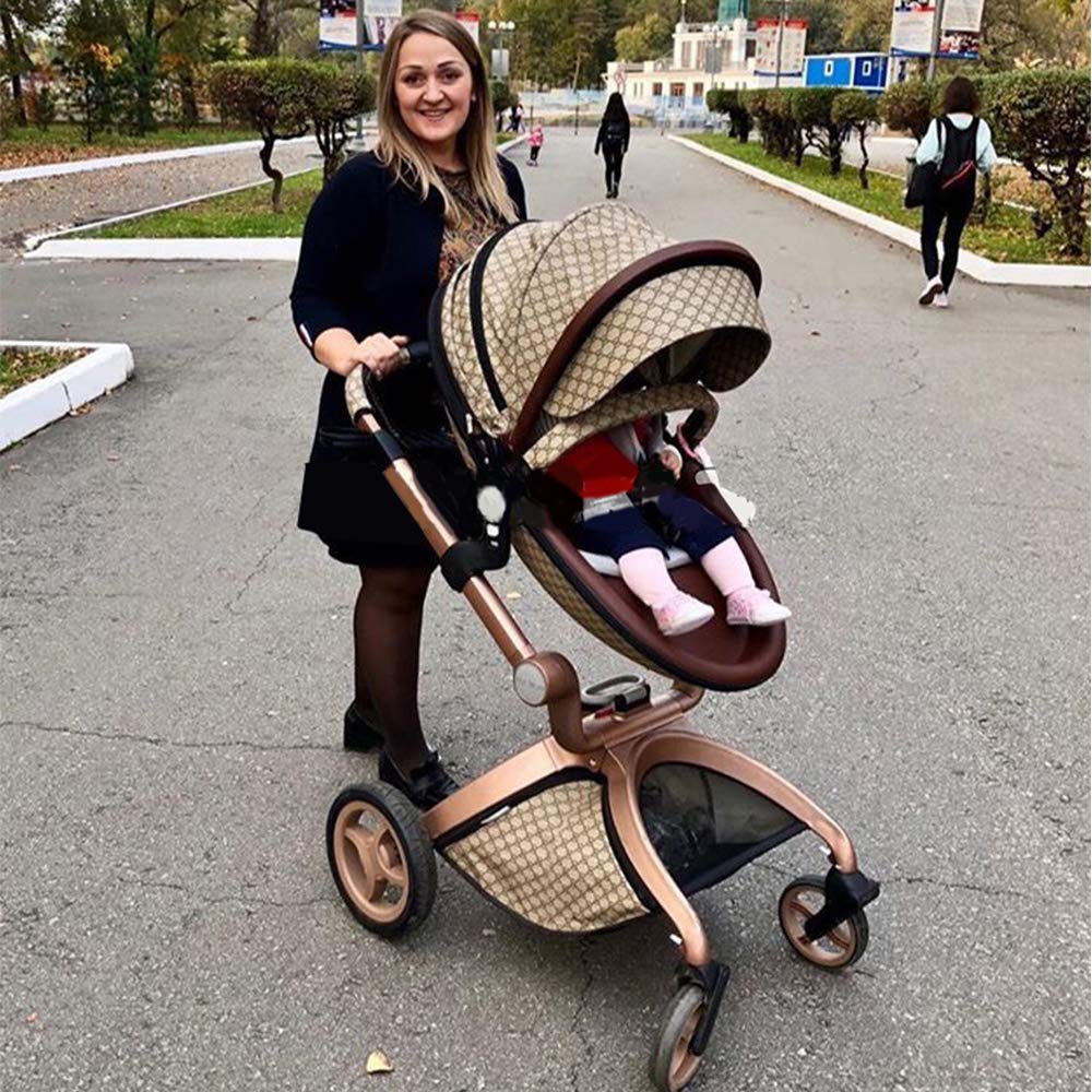 3 en 1 hot mom poussette de luxe Travel Pram Carriage Basket